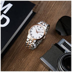 Tissot T Classic Dream Quartz White Dial Two Tone Steel Strap Watch for Men - T129.410.22.013.00