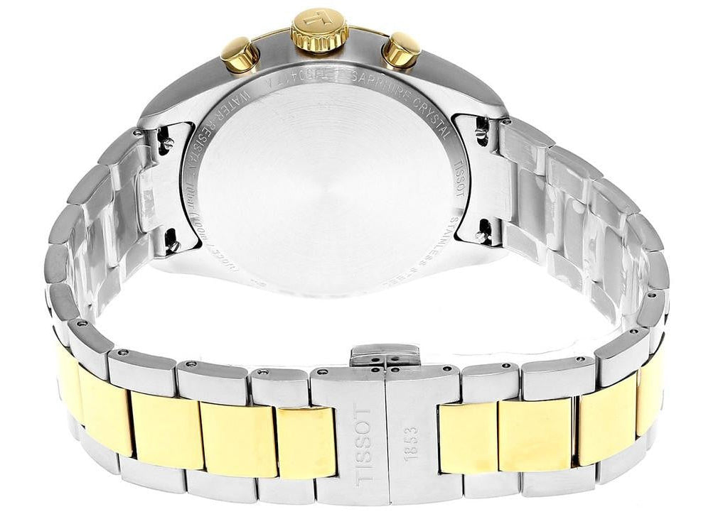Tissot PR 100 Chronograph Silver Dial Two Tone Steel Strap Watch for Men - T150.417.22.031.00