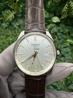 Tissot PR 100 Quartz Silver Dial Black Leather Strap Watch for Men - T150.410.16.031.00