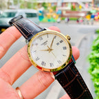 Tissot Classic Dream Ivory Dial Brown Leather Strap Watch for Men - T129.410.26.263.00