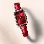 Tissot SRV Red Dial Red Leather Strap Watch for Women - T160.110.16.423.00
