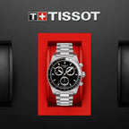 Tissot PR516 Chronograph Black Dial Silver Steel Strap Watch for Men - T149.417.11.051.00