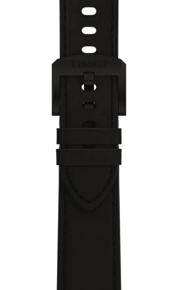 Tissot PRC 100 Solar Quartz Black Dial Black Leather Strap Watch for Men - T151.422.36.051.00