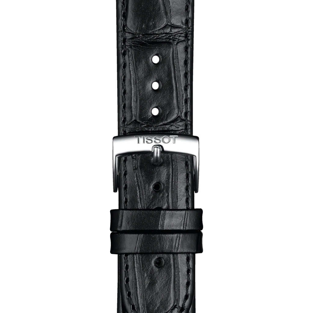 Tissot PR 100 Black Dial Black Leather Strap Watch for Men - T150.410.16.051.00