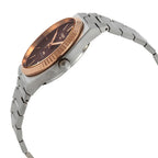 Tissot PRX Powermatic 80 18K Gold Brown Dial Silver Steel Strap Watch for Men - T931.407.41.291.00