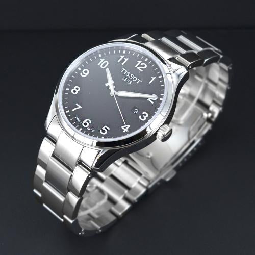 Tissot T-Sport Gent XL Black Dial Silver Steel Strap Watch for Men - T116.410.11.057.00