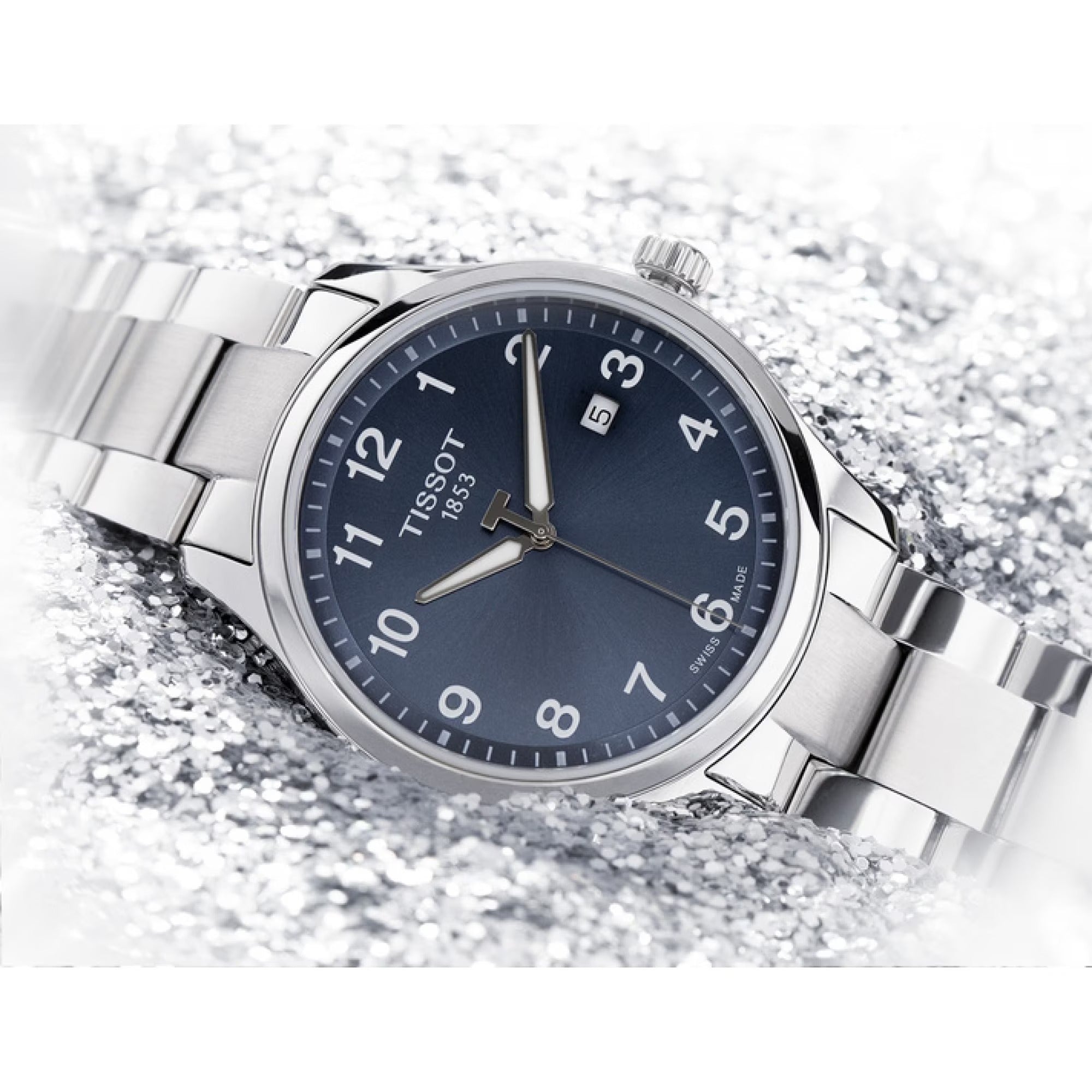 Tissot T-Sport Gent XL Blue Dial Silver Steel Strap Watch for Men - T116.410.11.047.00
