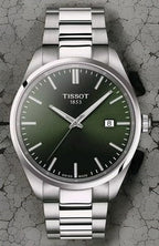 Tissot PR 100 Green Dial Silver Steel Strap Watch for Men - T150.410.11.091.00