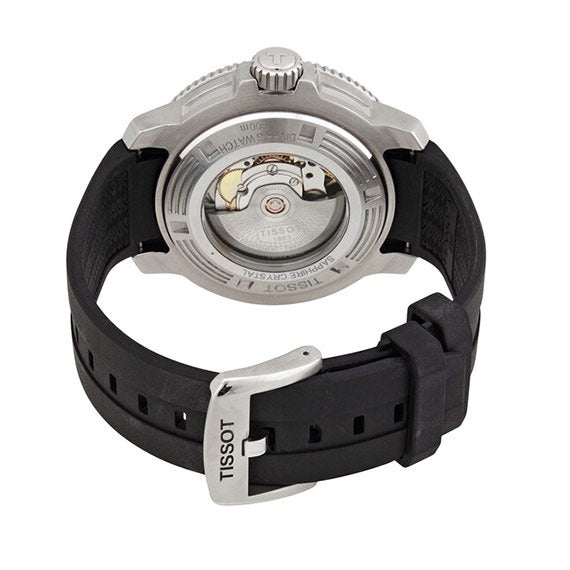 Tissot Seastar 2000 Professional Powermatic 80 Black Dial Black Rubber Strap Watch for Men - T120.607.17.441.01