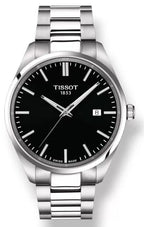 Tissot PR 100 Black Dial Silver Steel Strap Watch for Men - T150.410.11.051.00