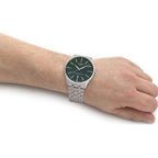 Tissot Chemin des Tourelles Powermatic 80 Green Dial Silver Steel Strap Watch for Men - T139.407.11.091.00