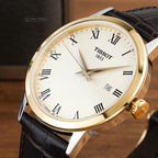 Tissot Classic Dream Ivory Dial Brown Leather Strap Watch for Men - T129.410.26.263.00