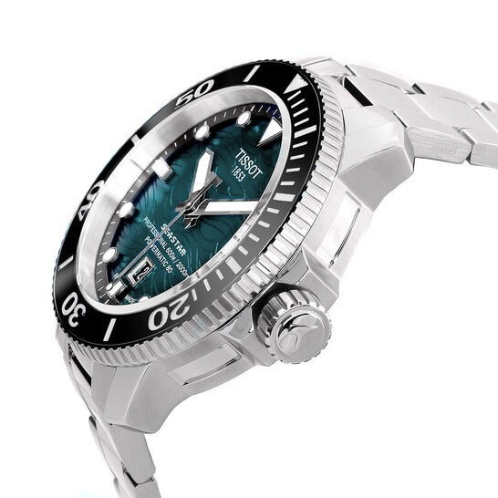 Tissot Seastar 2000 Professional Powermatic 80 Blue Dial Silver Steel Strap Watch for Men - T120.607.11.041.00