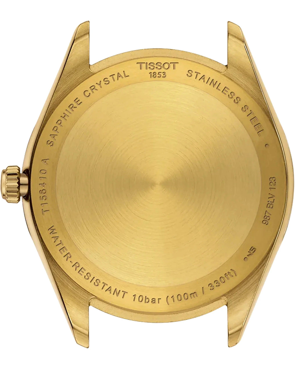 Tissot Ballade Quartz Black Dial Gold Steel Strap Watch for Men - T156.410.33.051.00
