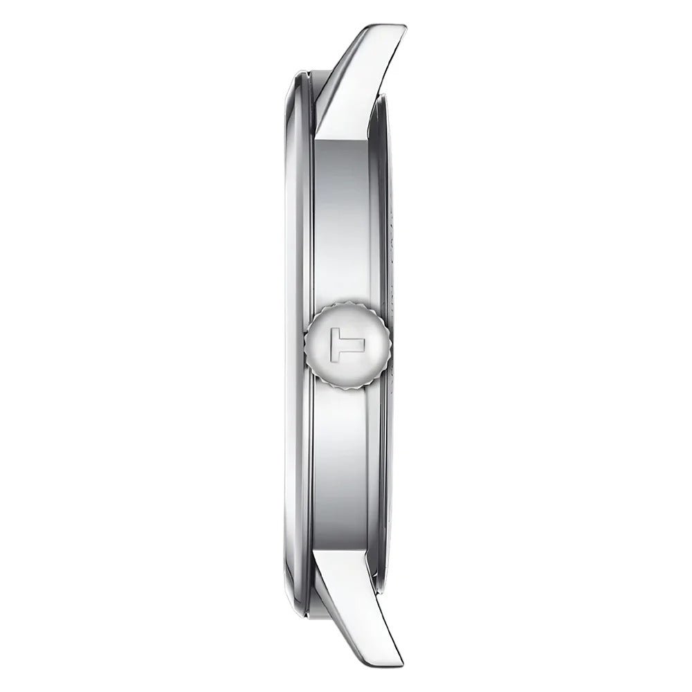 Tissot T Classic Dream Quartz White Dial Brown Leather Strap Watch for Men - T129.410.16.013.00