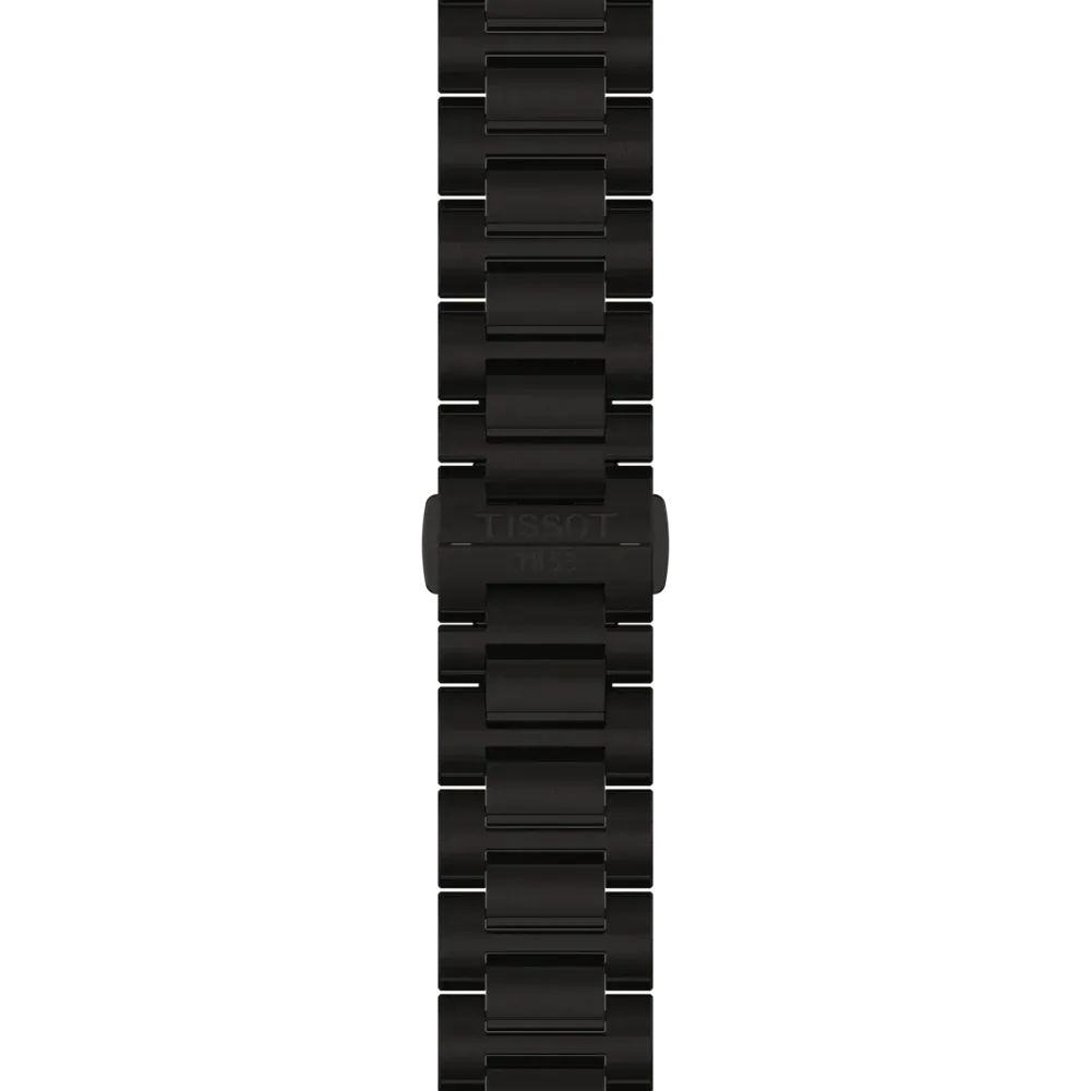 Tissot PRC 100 Solar Quartz Black Dial Black Steel Strap Watch for Men - T151.422.33.051.00