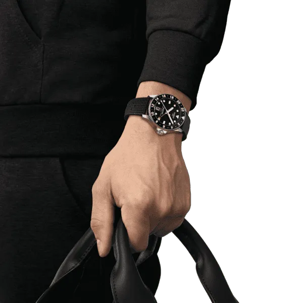 Tissot Seastar 1000 Quartz Black Dial Black Steel Strap Watch for Men - T120.410.33.051.00
