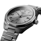 Tissot PRC 100 Solar Quartz Silver Dial Silver Steel Strap Watch for Men - T151.422.11.031.00