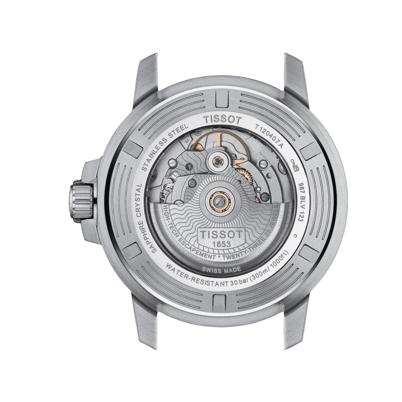 Tissot Seastar 1000 Powermatic 80 Grey Dial Silver Steel Strap Watch for Men - T120.407.11.081.01