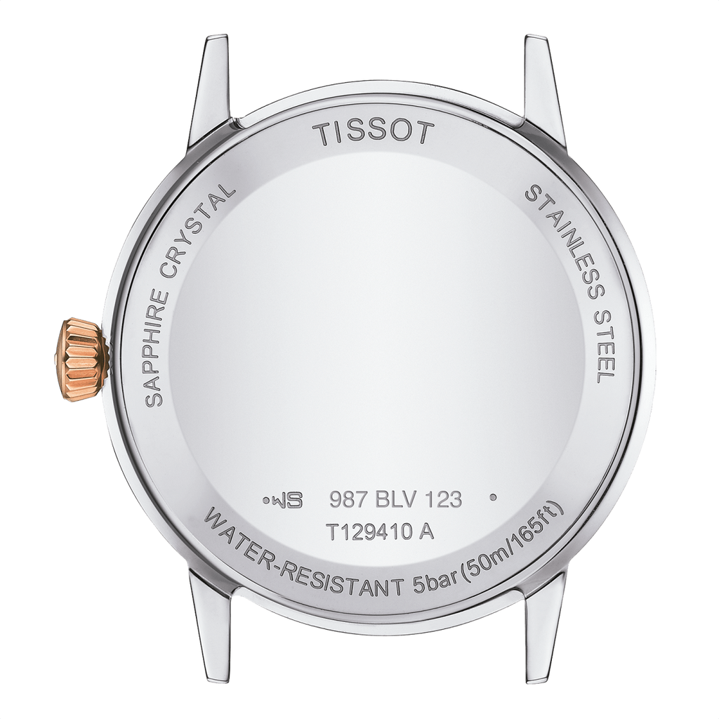 Tissot T Classic Dream Quartz White Dial Two Tone Steel Strap Watch for Men - T129.410.22.013.00
