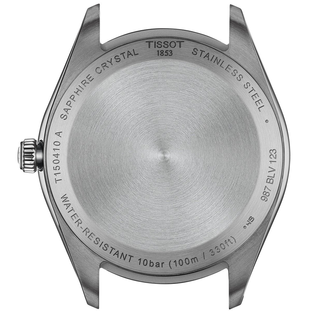 Tissot PR 100 Black Dial Black Leather Strap Watch for Men - T150.410.16.051.00