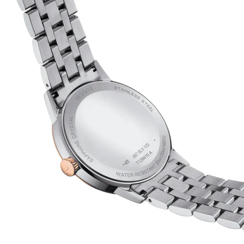 Tissot T Classic Dream Quartz White Dial Two Tone Steel Strap Watch for Men - T129.410.22.013.00