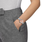 Tissot T-Lady Flamingo Diamonds Pink Dial Silver Steel Strap Watch for Women - T094.210.11.336.00