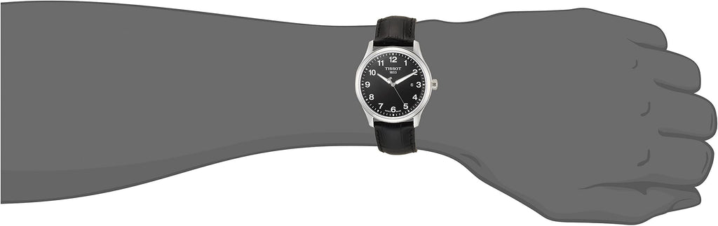 Tissot T-Sport Gent XL Black Dial Black Leather Strap Watch for Men - T116.410.16.057.00
