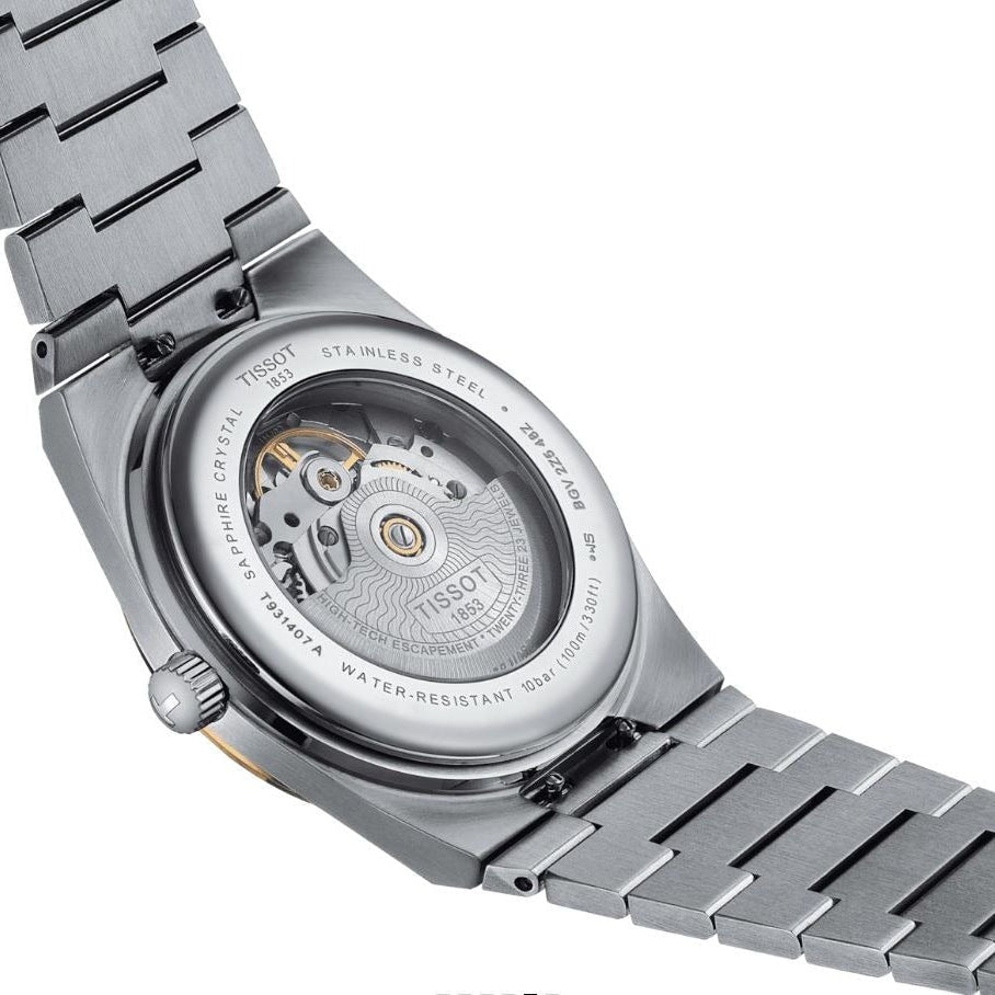 Tissot PRX Powermatic 80 18K Silver Dial Silver Steel Strap Watch for Men - T931.407.41.031.00