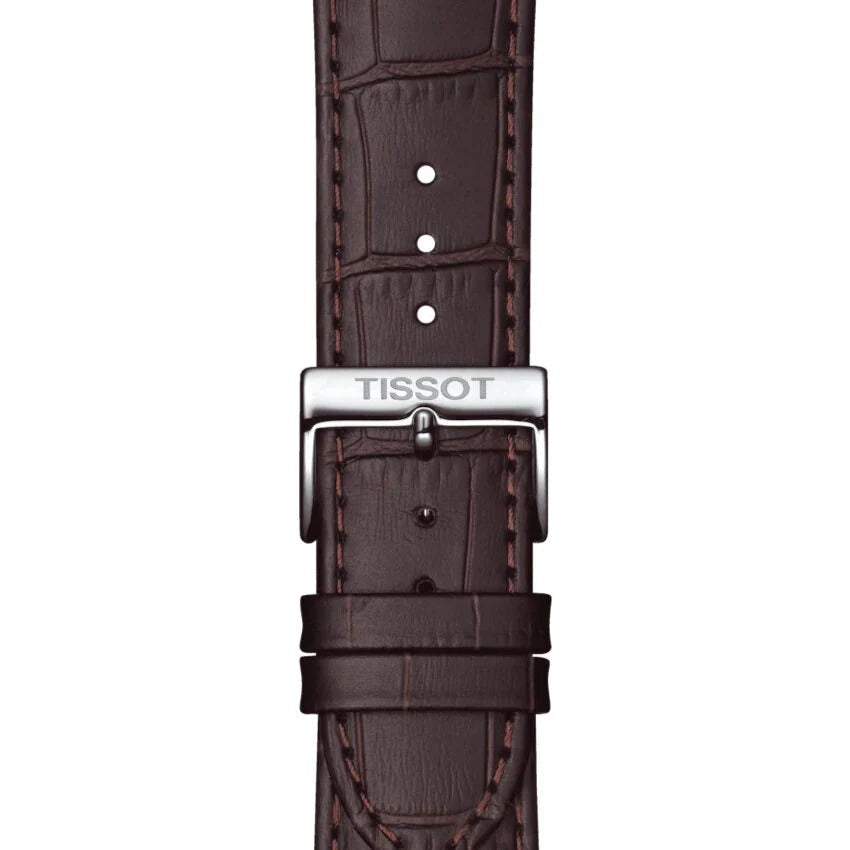 Tissot T Classic Dream Quartz White Dial Brown Leather Strap Watch for Men - T129.410.16.013.00