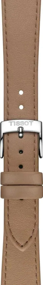 Tissot Stylist Quartz Silver Dial Brown Leather Strap Watch for Women - T159.909.16.031.00