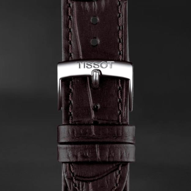 Tissot PR 100 Quartz Silver Dial Black Leather Strap Watch for Men - T150.410.16.031.00