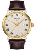 Tissot Classic Dream Ivory Dial Brown Leather Strap Watch for Men - T129.410.26.263.00
