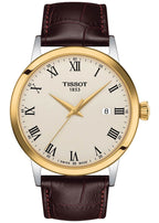 Tissot Classic Dream Ivory Dial Brown Leather Strap Watch for Men - T129.410.26.263.00