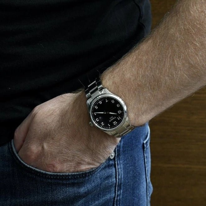 Tissot T-Sport Gent XL Black Dial Silver Steel Strap Watch for Men - T116.410.11.057.00
