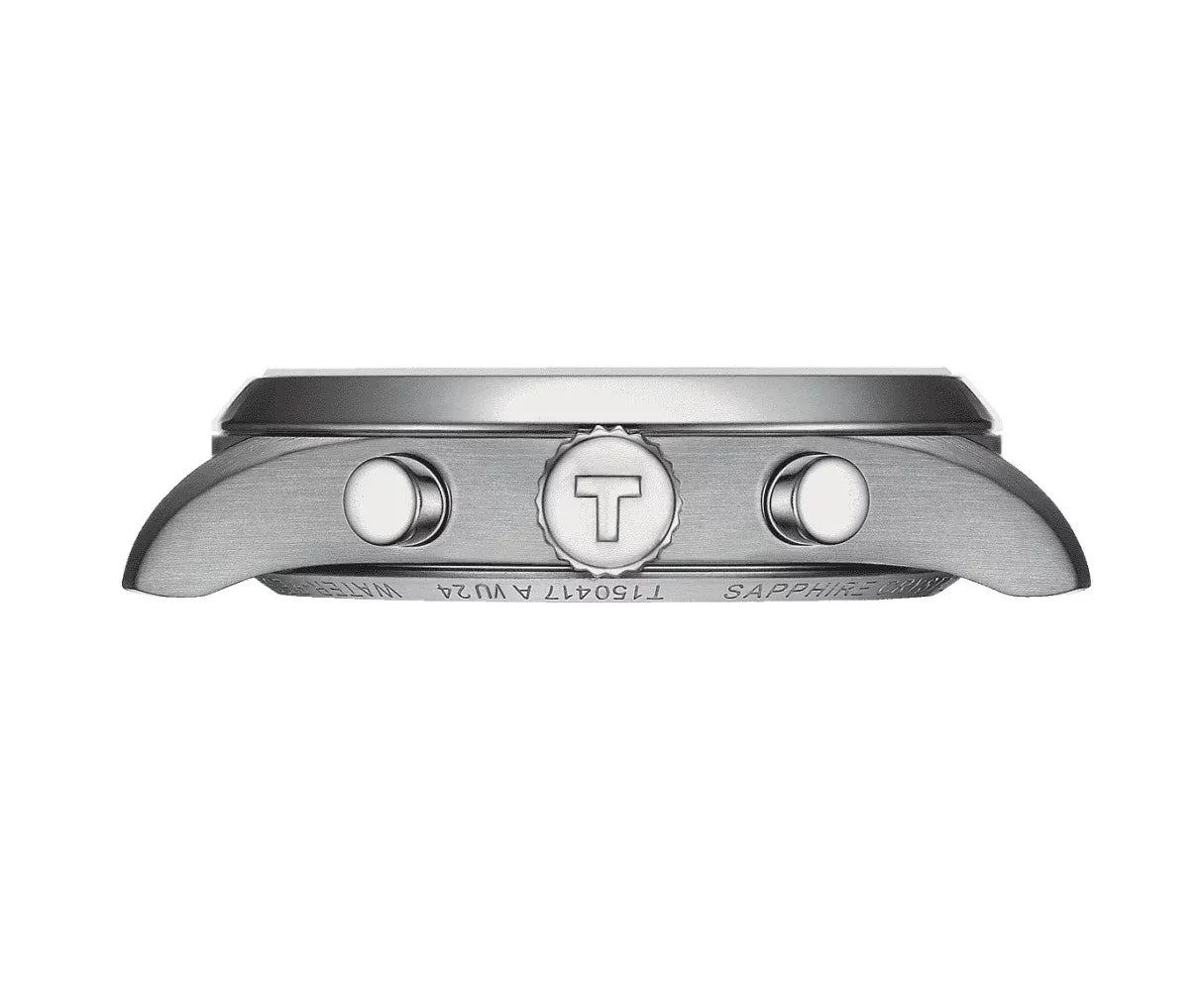 Tissot PR 100 Vuelta Chronograph Black Dial Silver Steel Strap Watch for Men - T150.417.11.051.01