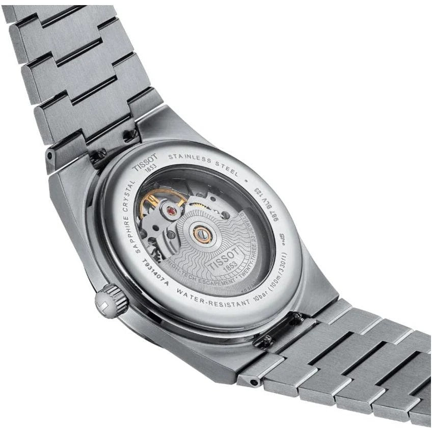 Tissot PRX Powermatic 80 18K Gold Brown Dial Silver Steel Strap Watch for Men - T931.407.41.291.00