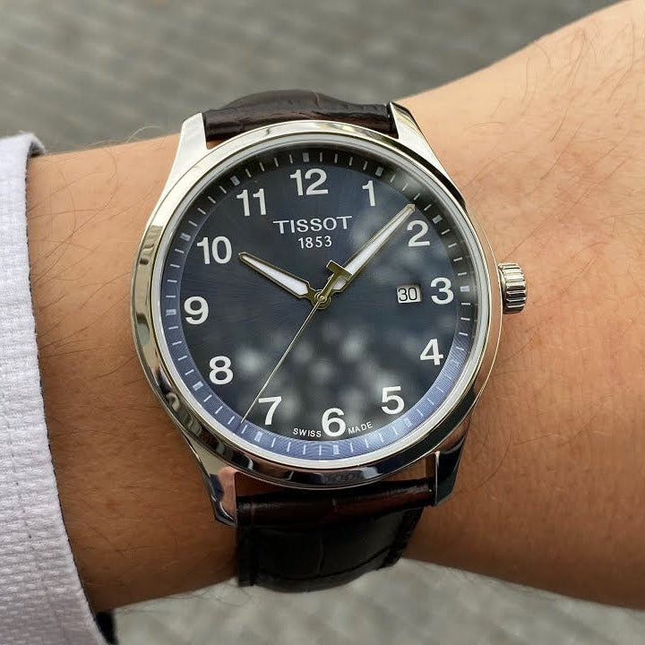 Tissot T-Sport Gent XL Black Dial Black Leather Strap Watch for Men - T116.410.16.057.00