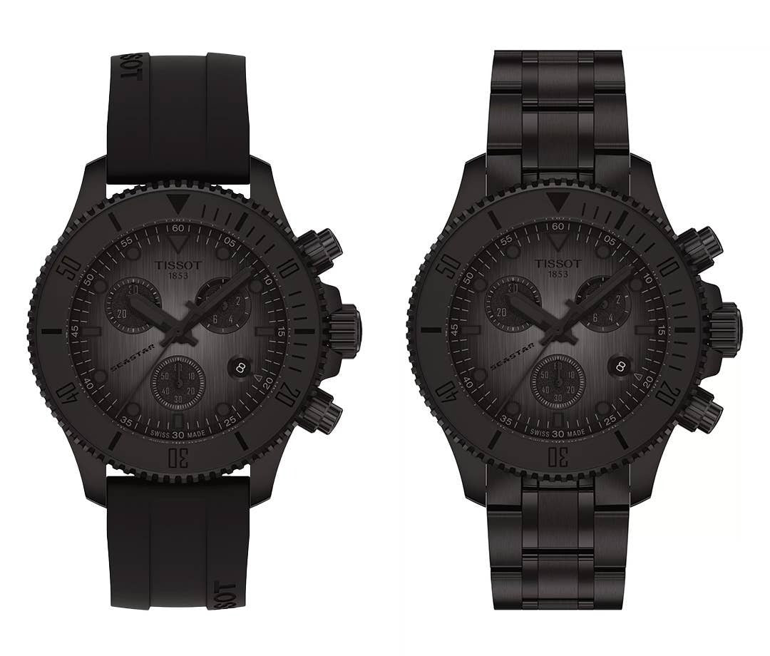 Tissot Seastar 1000 Chronograph Black Dial Black Rubber Strap Watch for Men - T120.217.37.061.00
