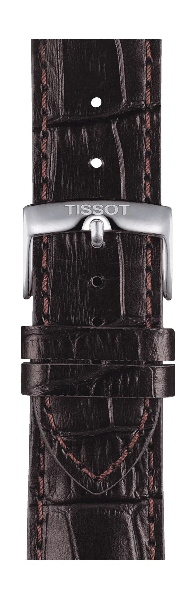 Tissot T-Sport Gent XL Silver Dial Brown Leather Strap Watch for Men - T116.410.16.037.00