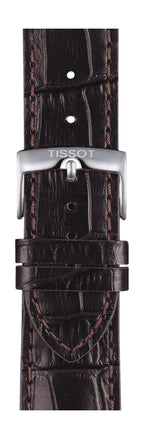 Tissot T-Sport Gent XL Silver Dial Brown Leather Strap Watch for Men - T116.410.16.037.00