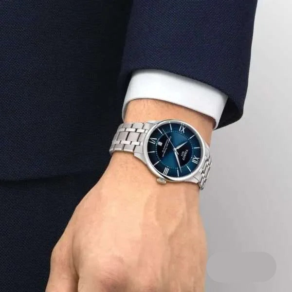 Tissot Chemin Des Tourelles Powermatic 80 Blue Dial Silver Steel Strap Watch for Men - T139.407.11.048.00