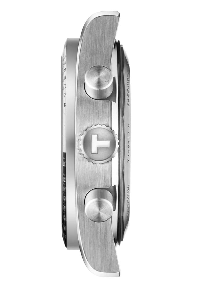 Tissot PR516 Chronograph Black Dial Silver Steel Strap Watch for Men - T149.417.11.051.00