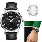 Tissot T Classic Dream Quartz Black Dial Black Leather Strap Watch for Men - T129.410.16.053.00