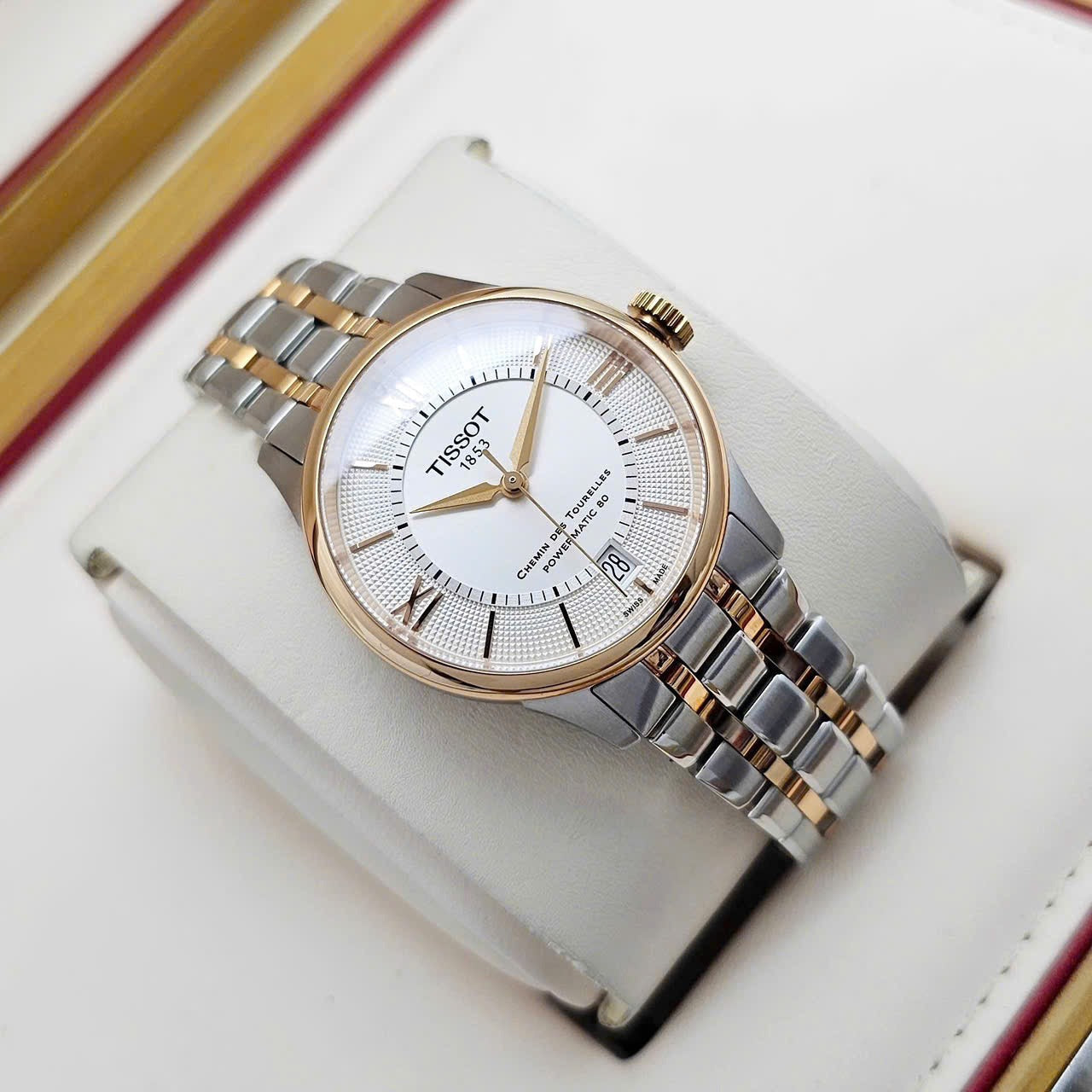 Tissot Tissot Chemin Des Tourelles Powermatic 80 Silver Dial Two Tone Steel Strap Watch for Men - T139.407.22.038.00