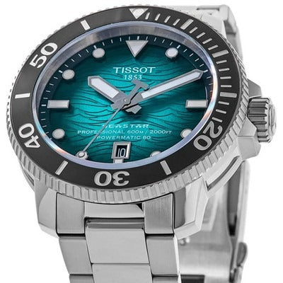 Tissot Seastar 2000 Professional Powermatic 80 Blue Dial Silver Steel Strap Watch for Men - T120.607.11.041.00