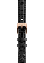 Tissot SRV White Mother of Pearl Dial Black Leather Strap Watch for Women - T160.110.36.113.00