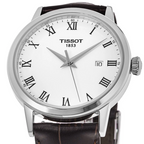 Tissot T Classic Dream Quartz White Dial Brown Leather Strap Watch for Men - T129.410.16.013.00