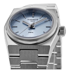 Tissot PRX Quartz Ice Blue Dial Silver Steel Strap Watch for Women - T137.010.11.351.00