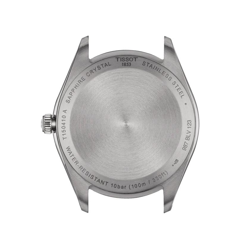 Tissot PR 100 Black Dial Silver Steel Strap Watch for Men - T150.410.11.051.00